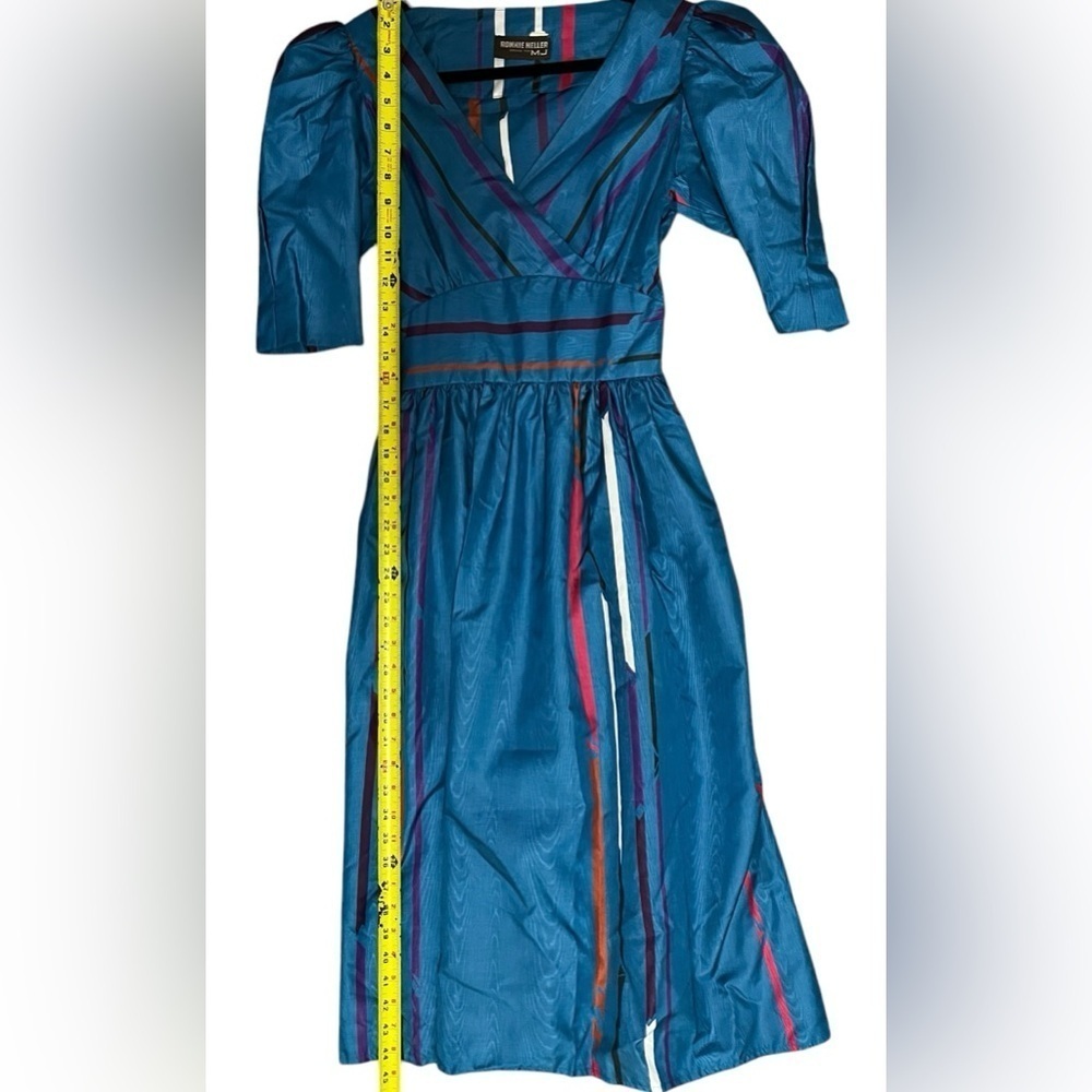 Ronnie Heller Designs for MJ Vintage Blue Stripe Dress - Women’s Size 6 - Picture 8 of 15